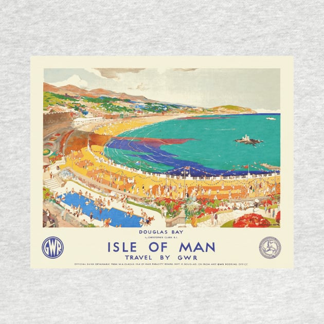 Vintage British Travel Poster: Douglas Bay, Isle of Man by Naves